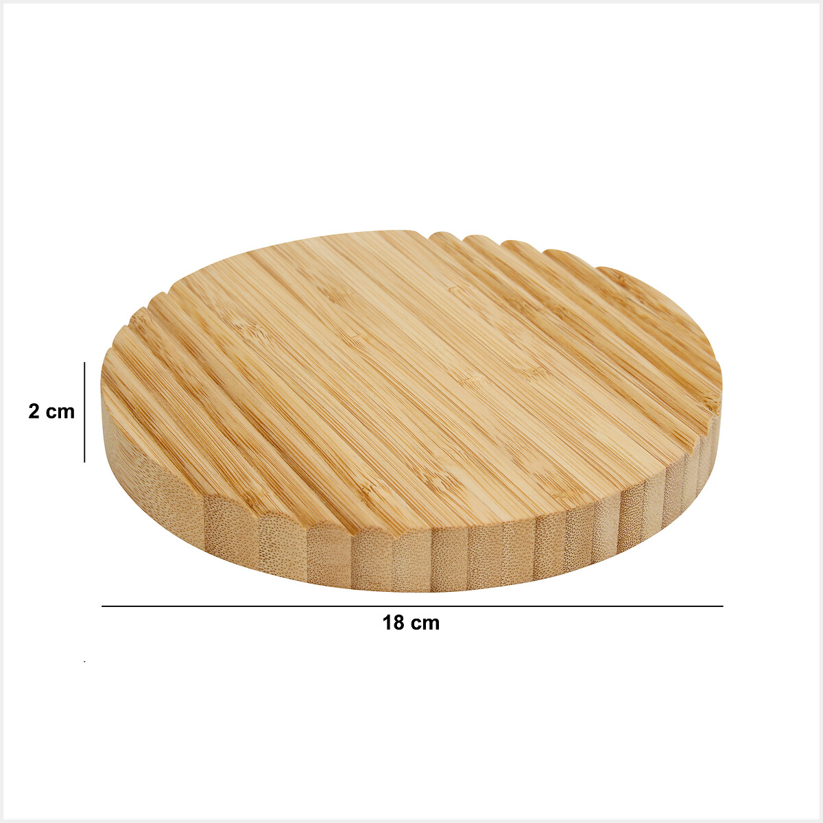 Base para quentes em bambu 18cm