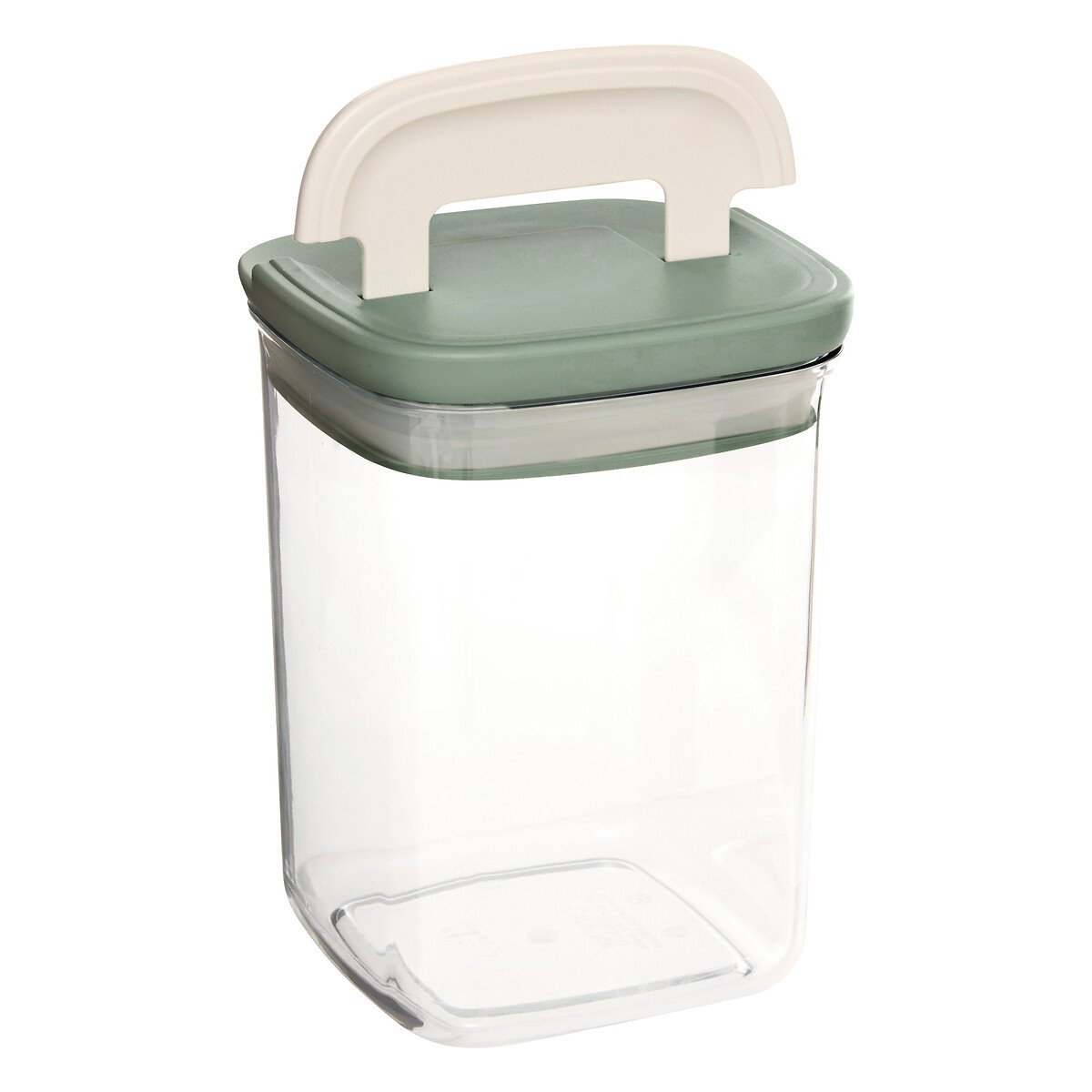 Frasco quadrado LOCK verde 1,1l