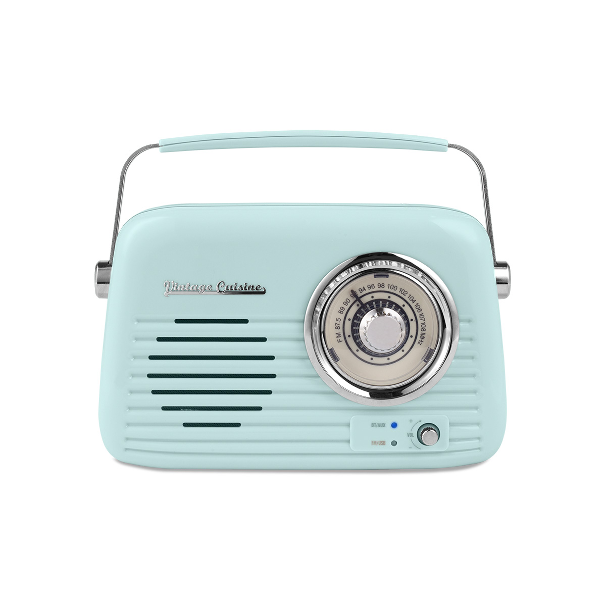 Rádio VINTAGE CUISINE menta com bluetooth