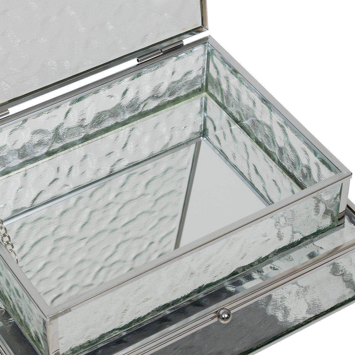 Caixa de bijuteria ANIA prateada 13,5x18,5cm