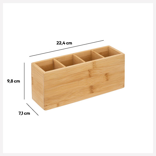 Organizador em bambu para casa de banho