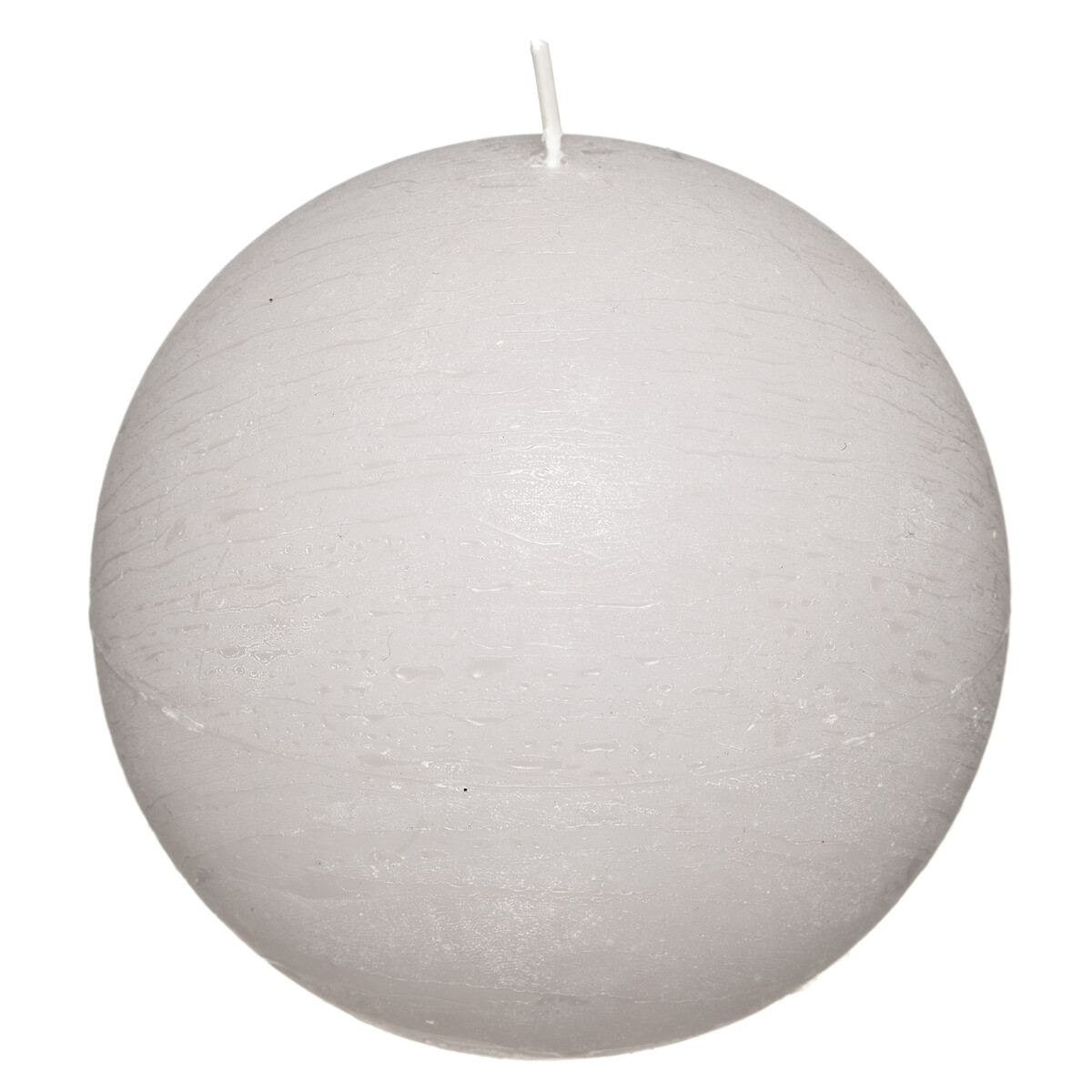 Vela bola rústica taupe 10cm