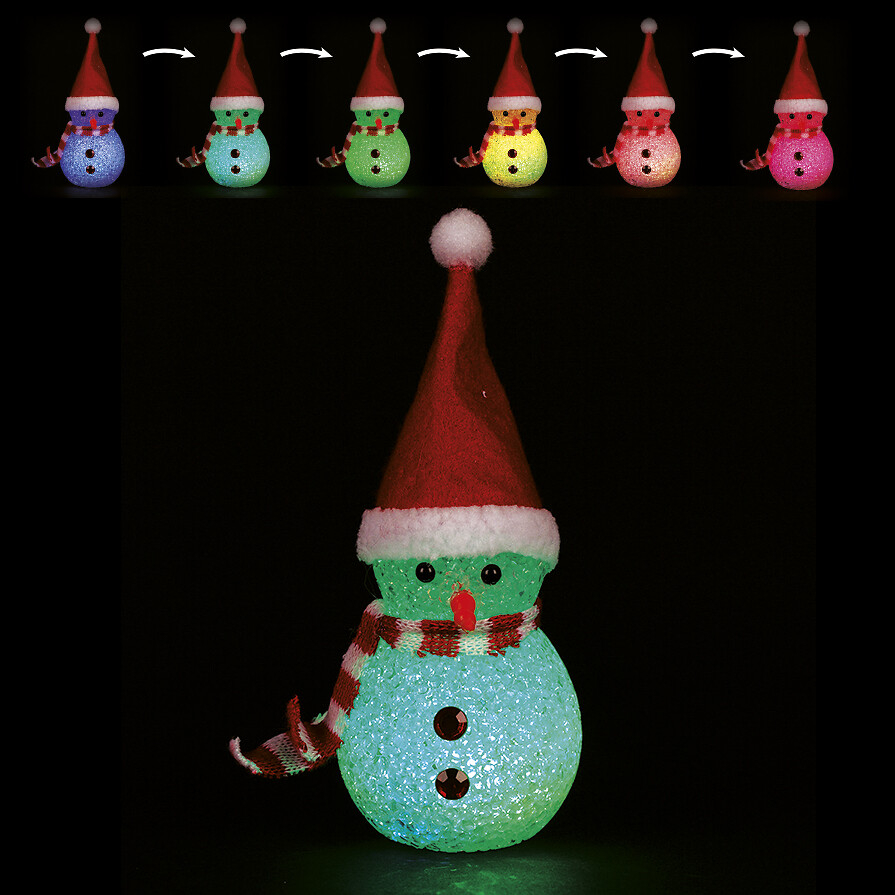 Boneco de neve decorativo com led