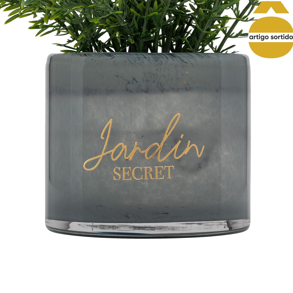 Planta suculenta TAYLI de vidro 18cm