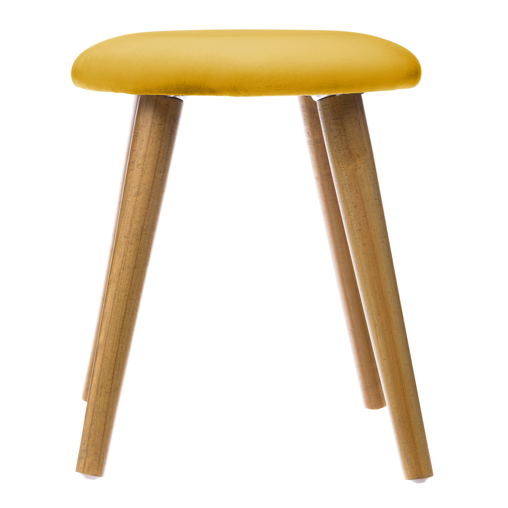 Tamborete De Veludo Mostarda Jude 