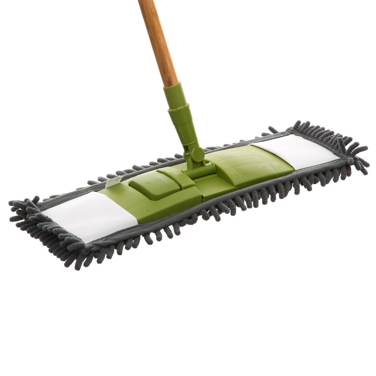 Mopa chenille com cabo em bambu