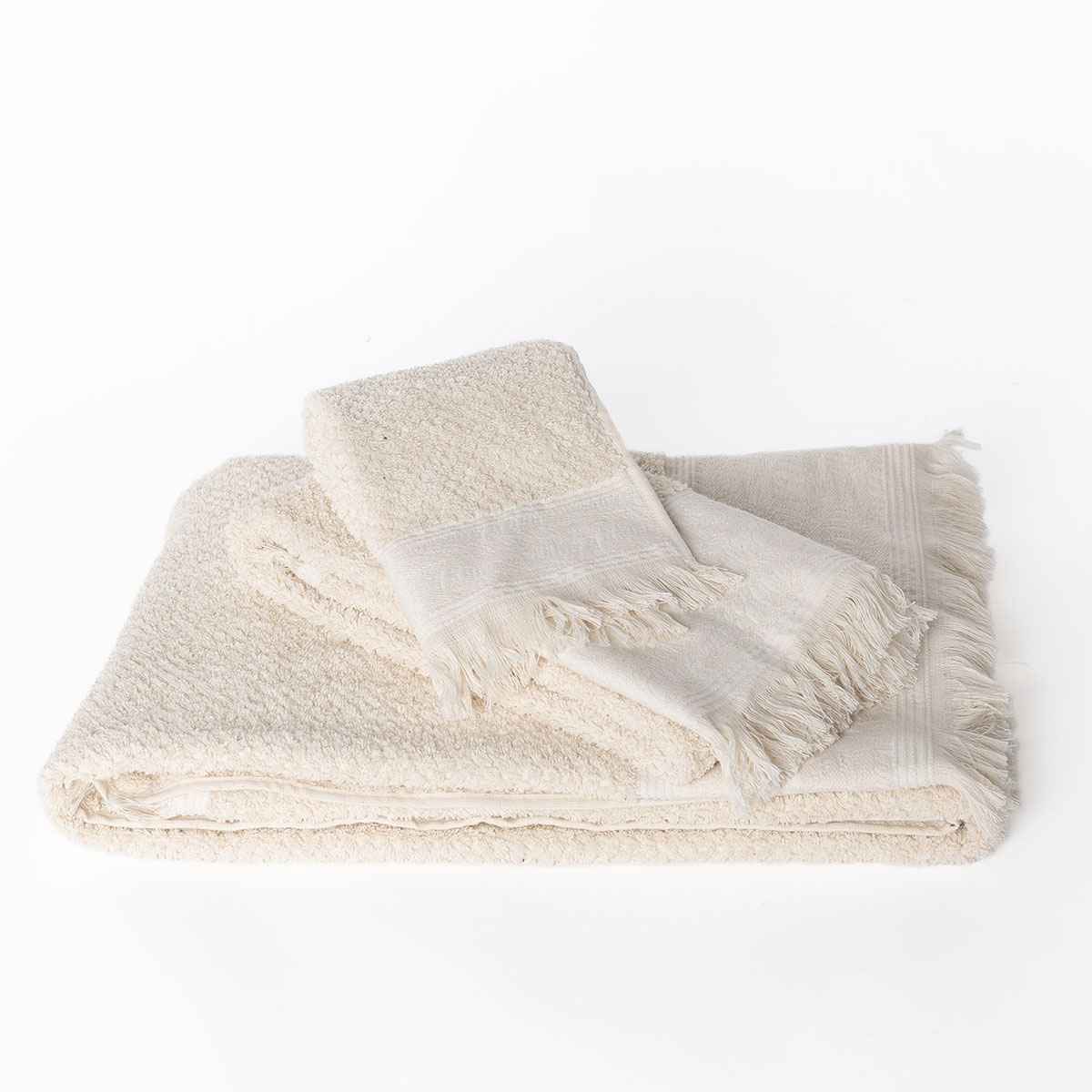 Conjunto de 3 toalhas de banho ZOE natural