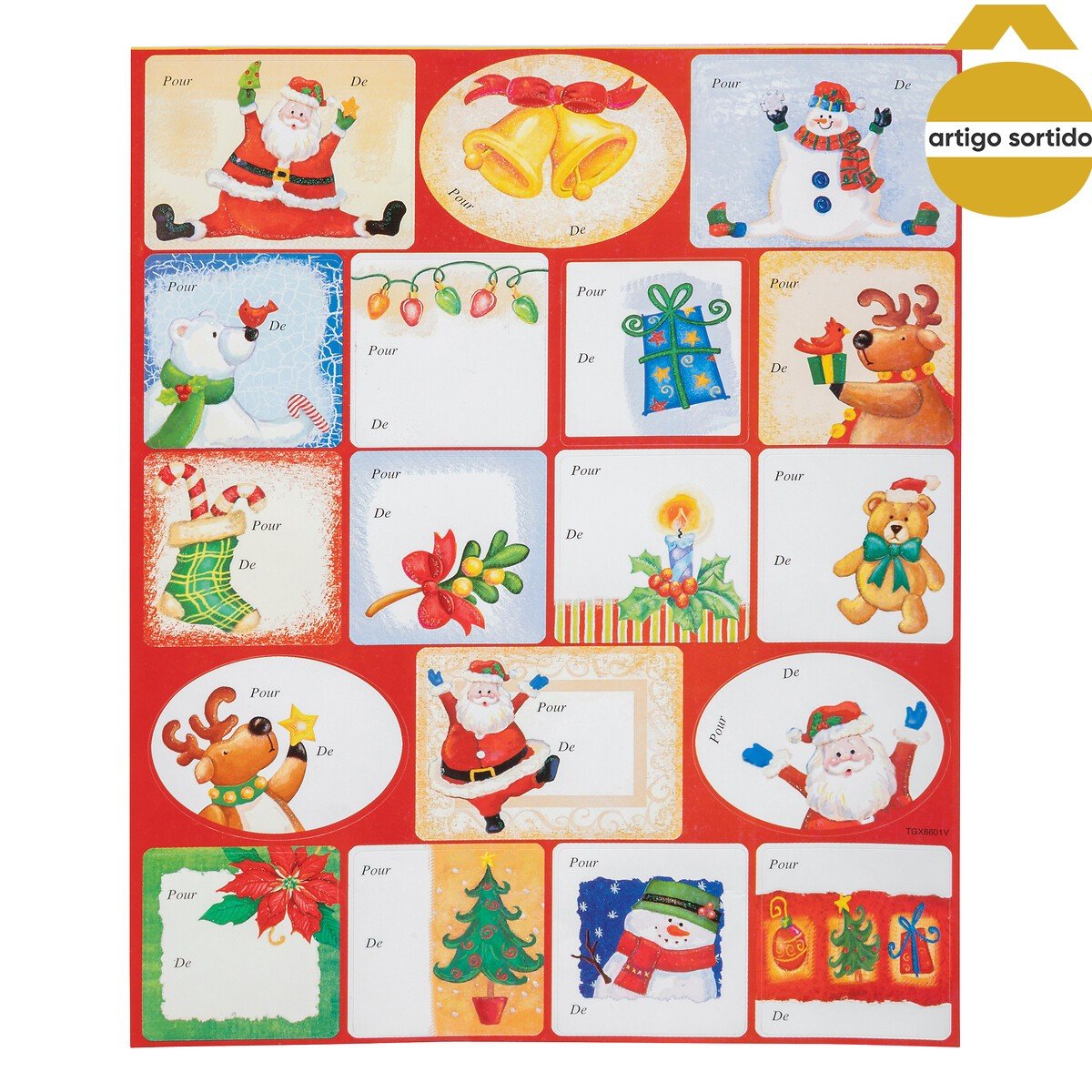 Autocolantes brilhantes para embrulho