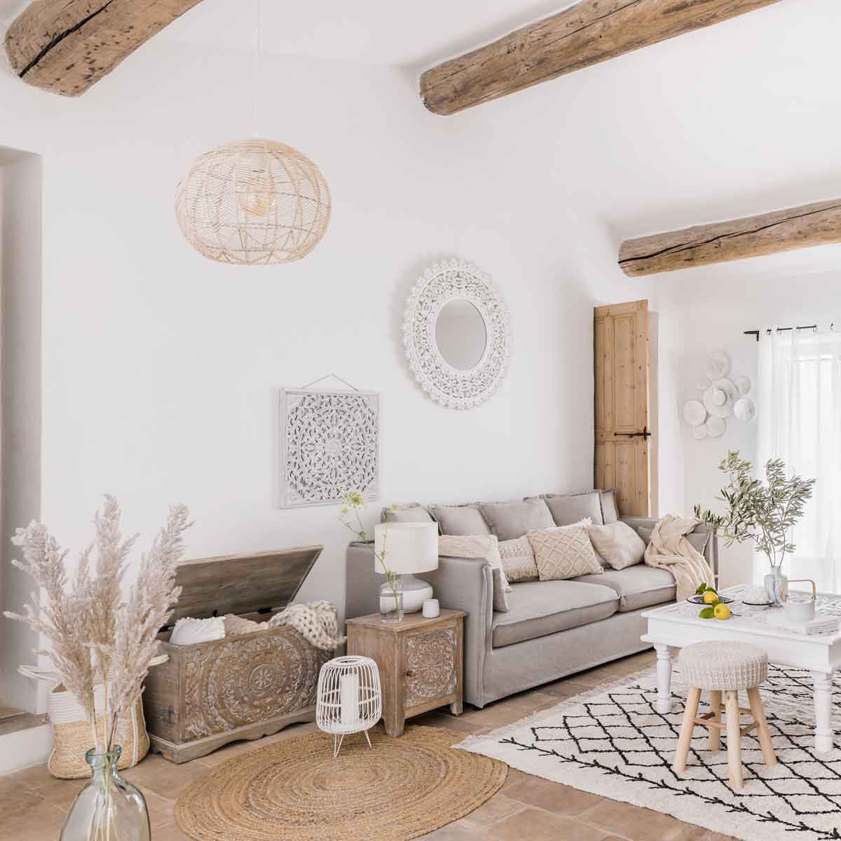 Mesa de apoio com 1 porta SHERIL castanho