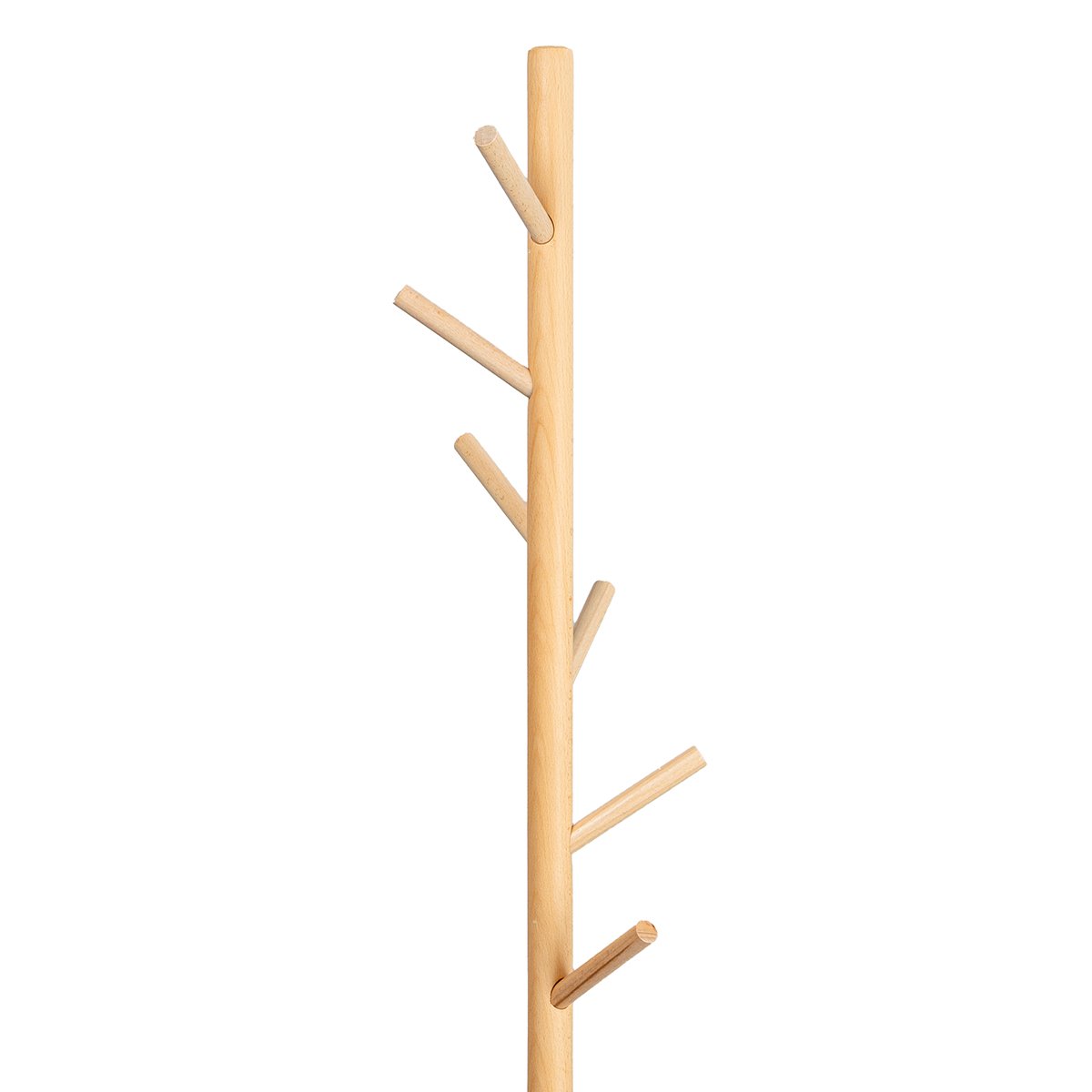 Cabide de p&eacute; branco com 6 ganchos e base em m&aacute;rmore 171cm