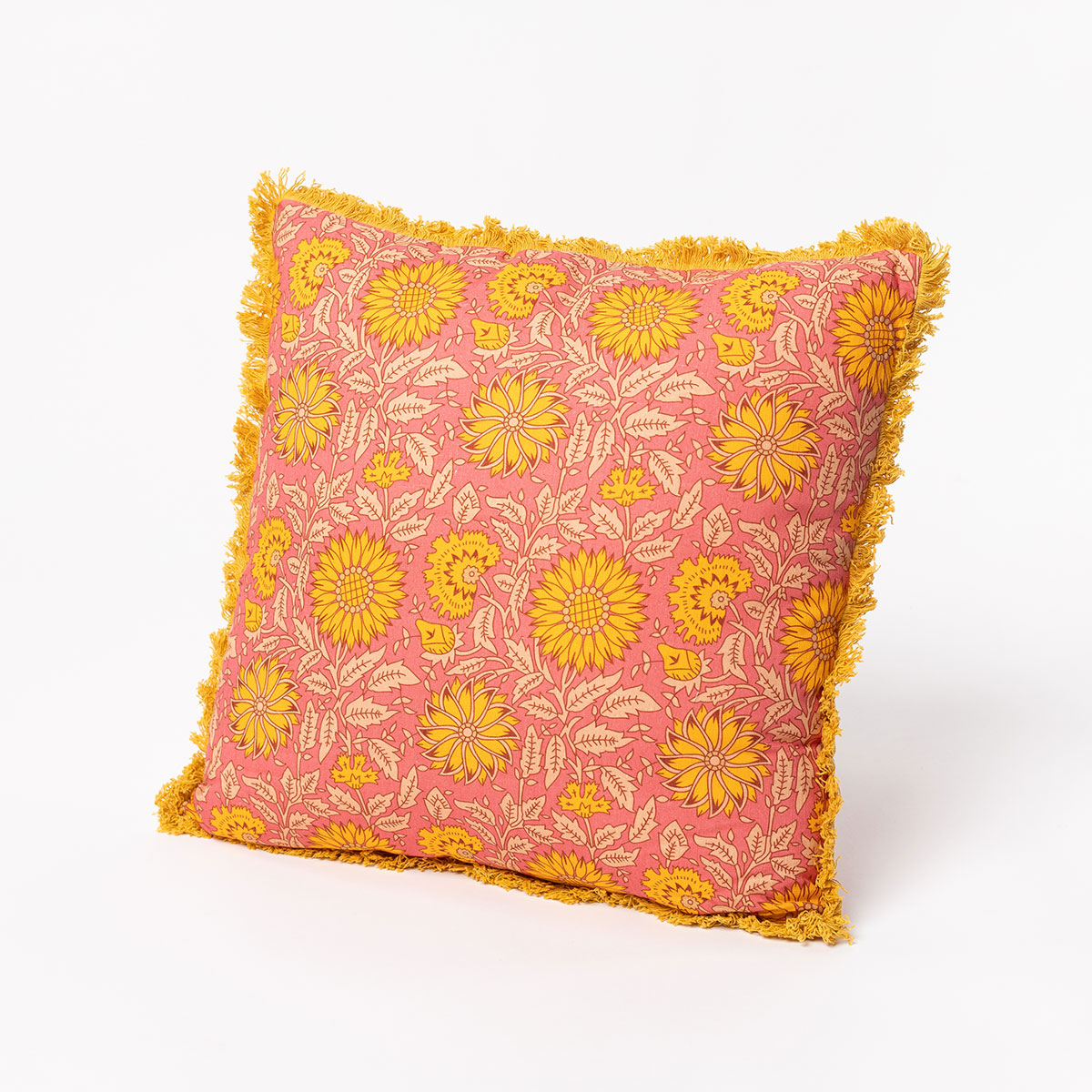 Almofada YUCATAN com girass&oacute;is 45x45cm