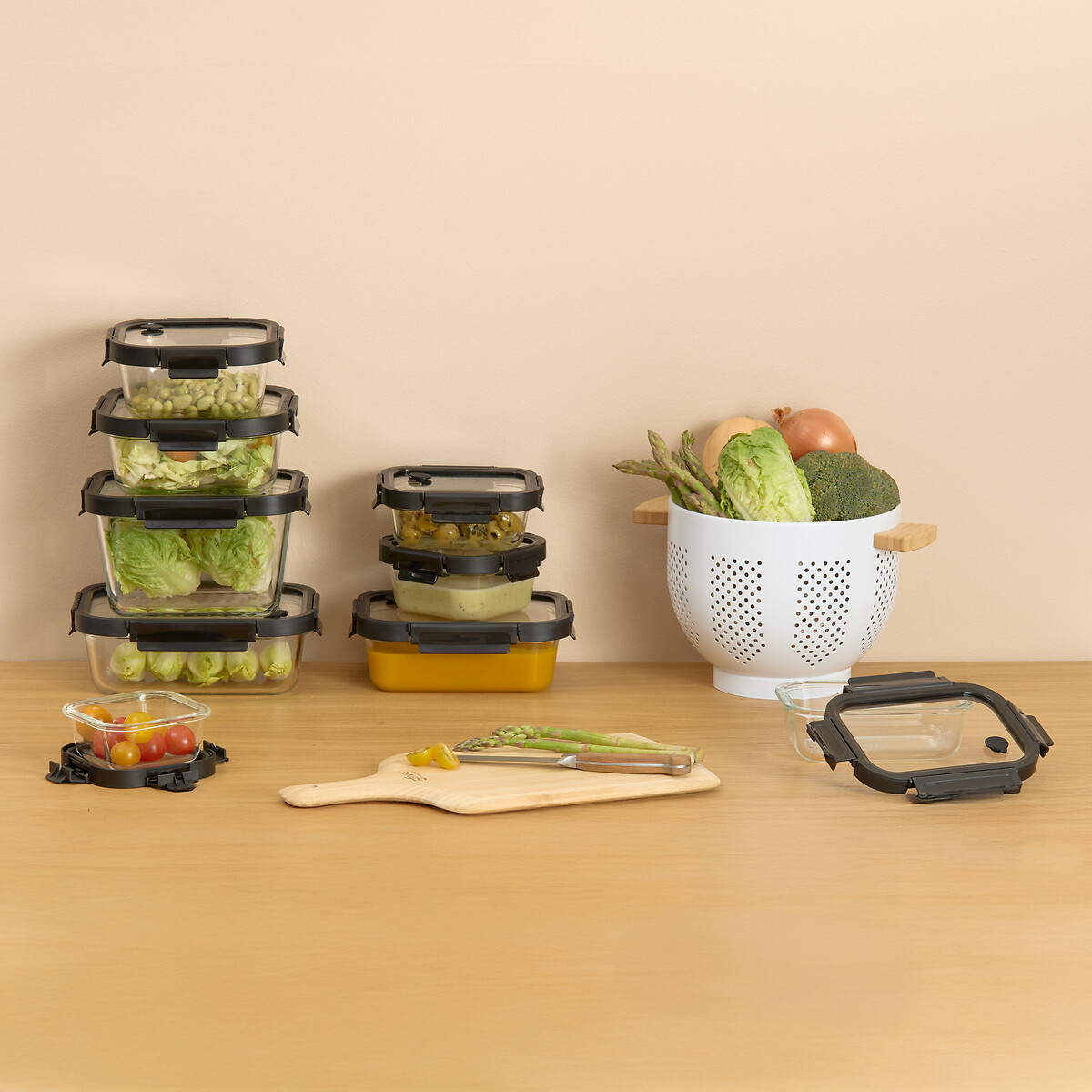 Caixa herm&eacute;tica quadrada CLIPEATPLUS 0,5l