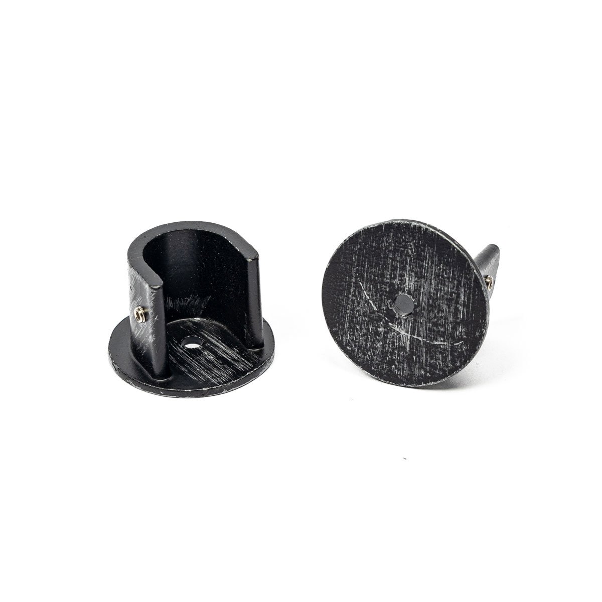 Conjunto de 2 suportes parede preto e prateado d20