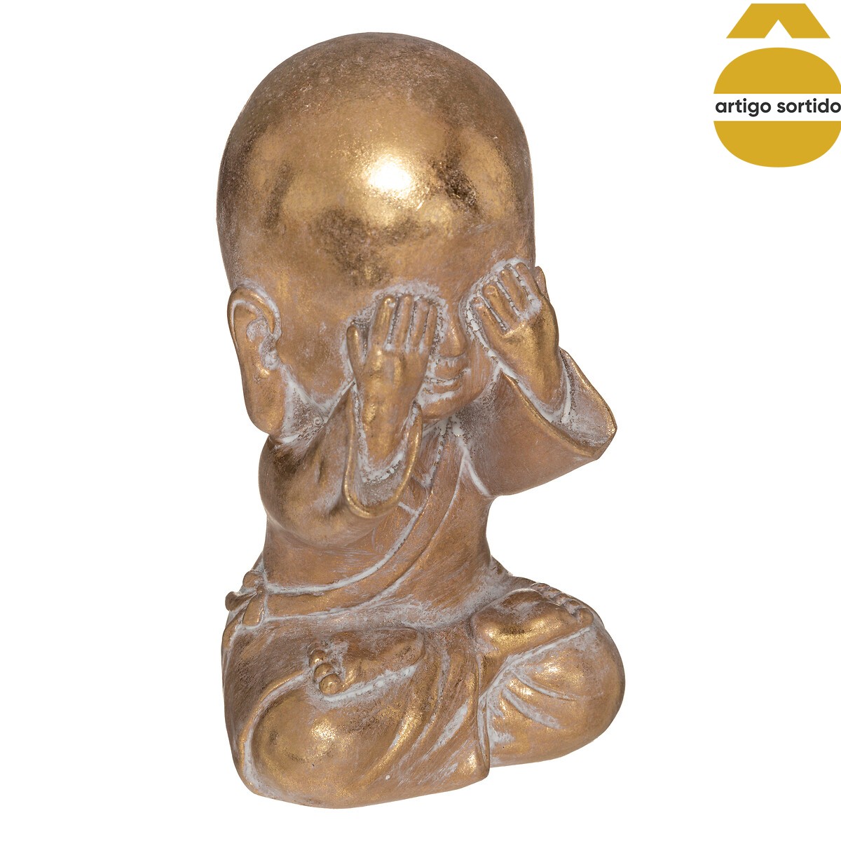 Buda dourado em resina