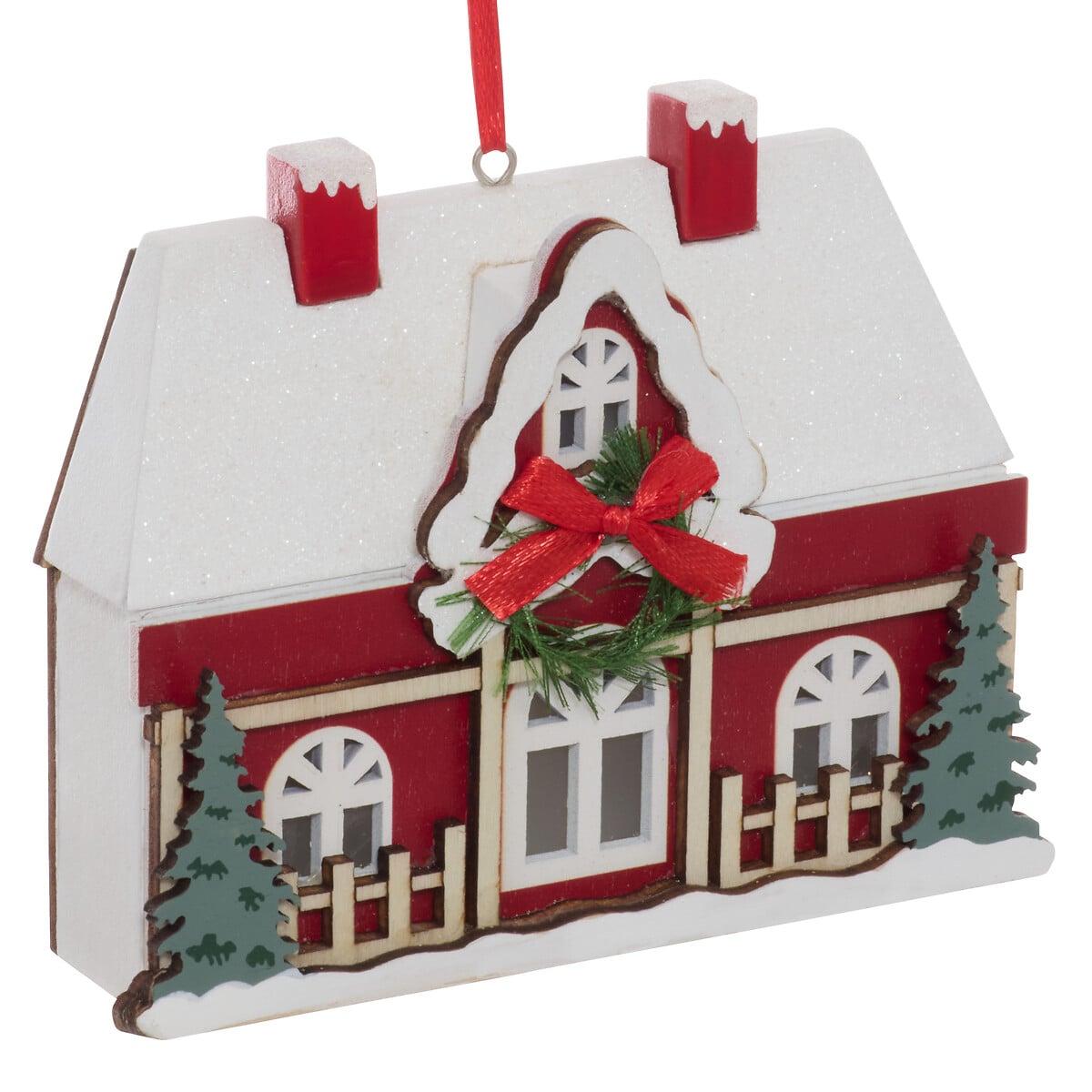 Pendurante casinha decorativa com ilumina&ccedil;&atilde;o LED