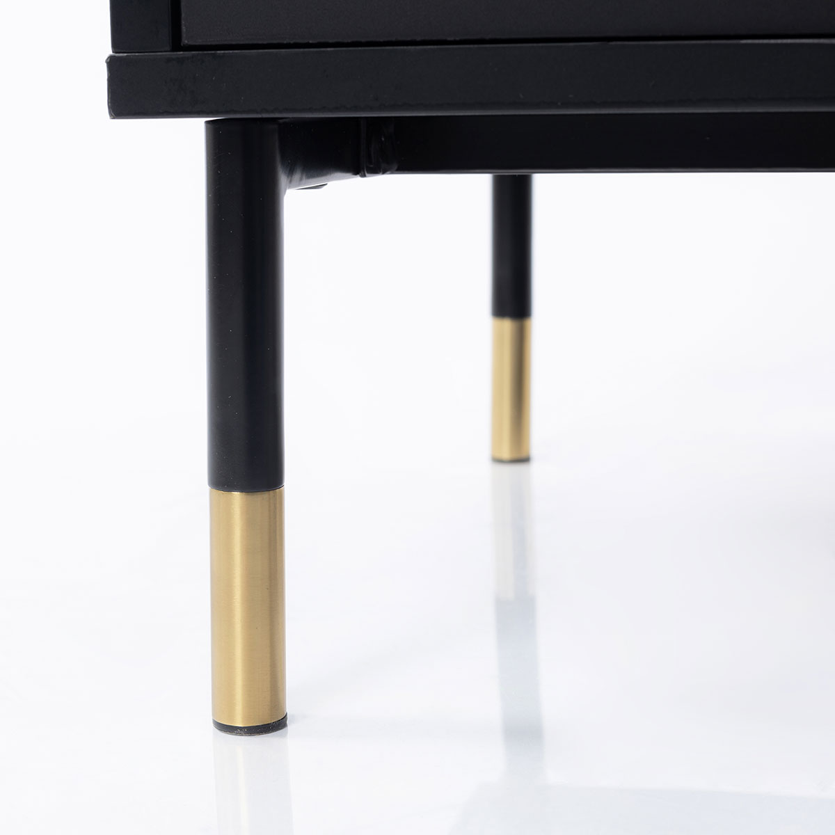 Estante TEDY preta em mdf e metal 170cm