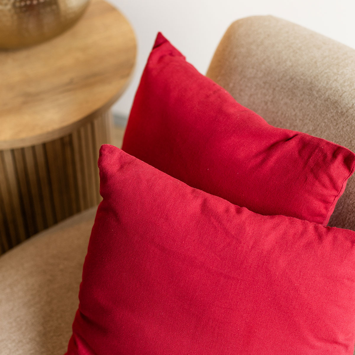 Almofada decorativa vermelha 38x38cm