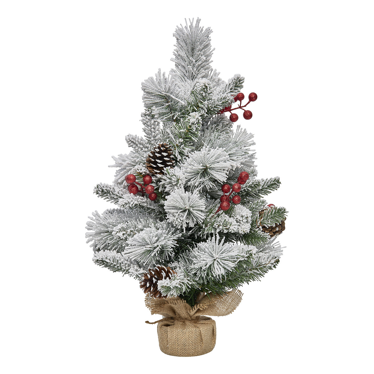 &Aacute;rvore de natal decorativa piki com pinhas 50cm