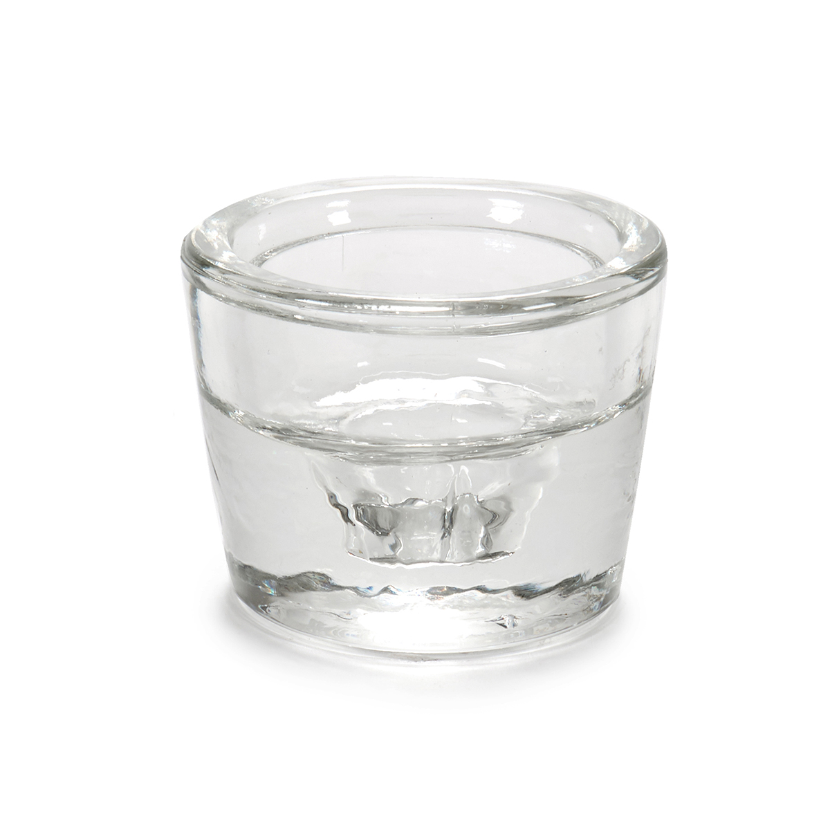 Casti&ccedil;al redondo transparente em vidro