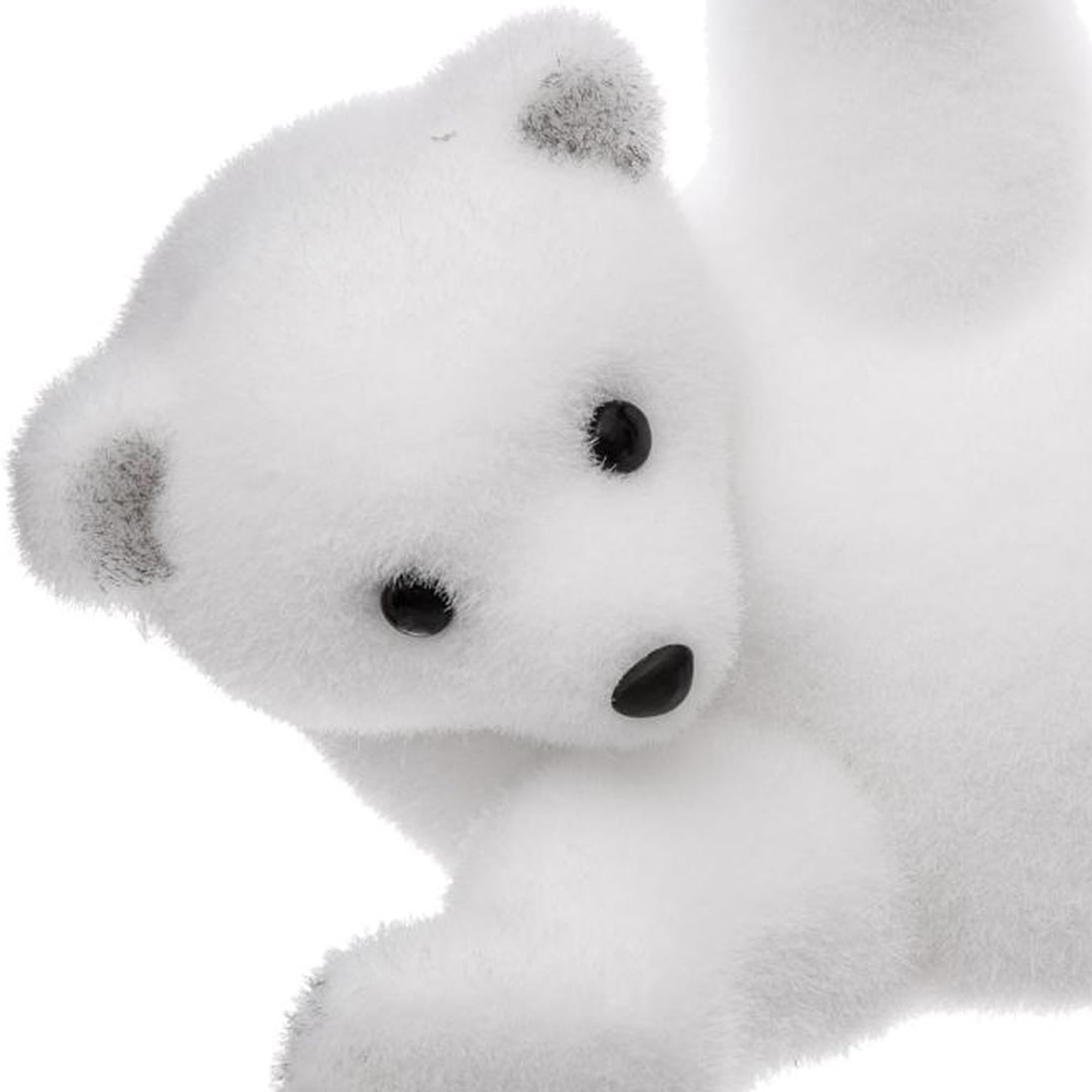 Urso polar branco deitado