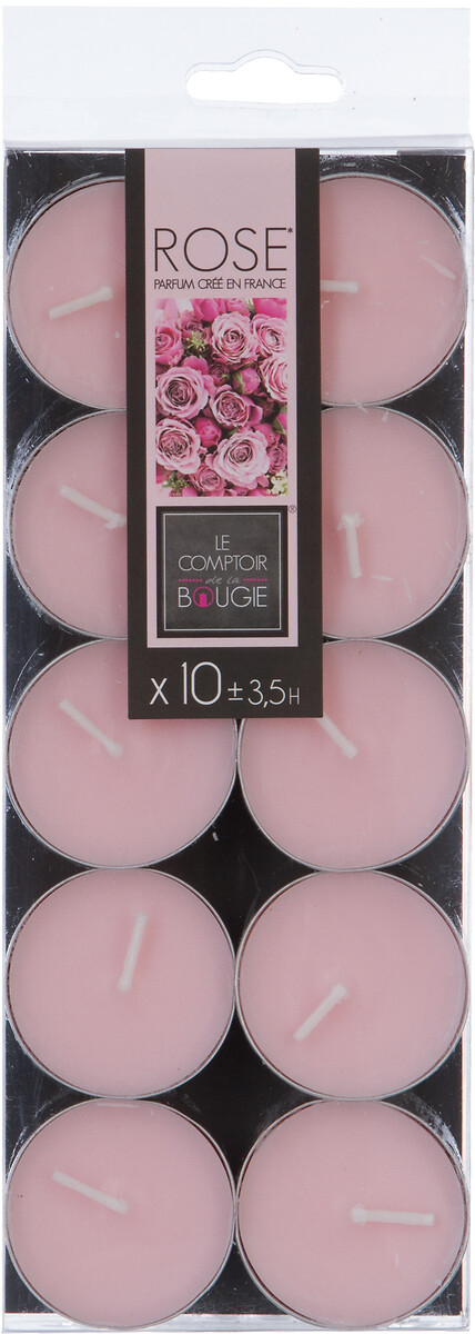 Conjunto 10 velas perfumadas rosa,  Conjunto 10 velas perfumadas rosa