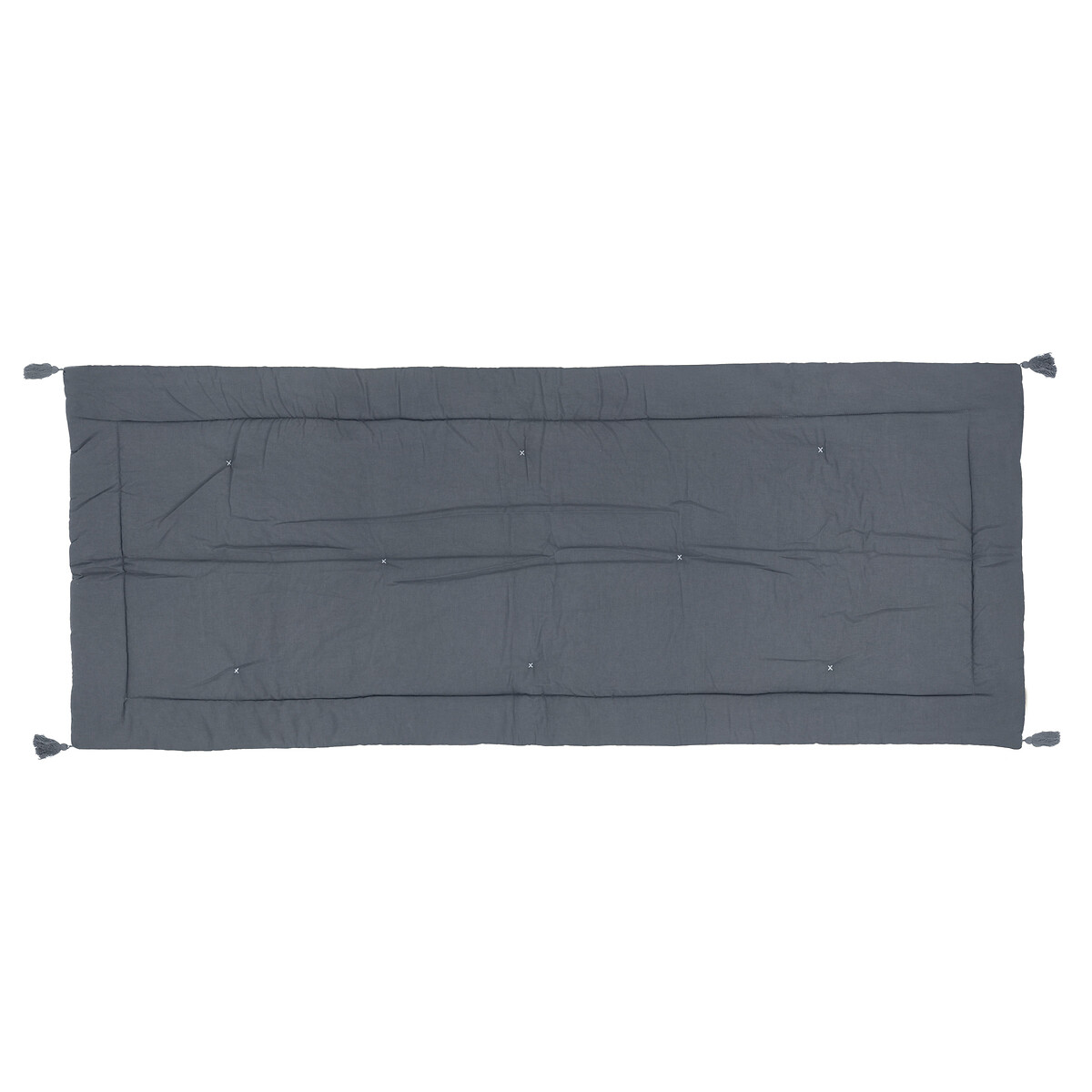 Edred&atilde;o Fundo De Cama MIDNIGHT Cinza Escuro 70x180cm