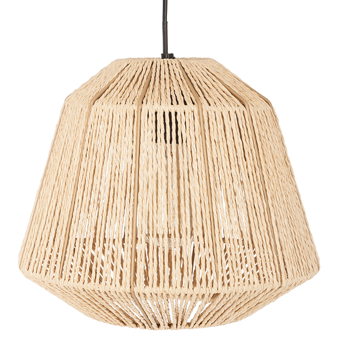 Candeeiro de teto etnic JILY redondo em corda,  Candeeiro de teto etnic JILY redondo em corda