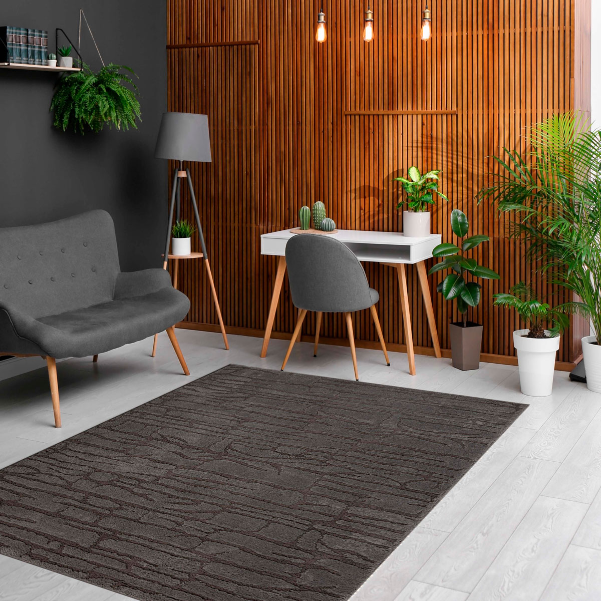 Tapete LOY cinza escuro 133x190cm