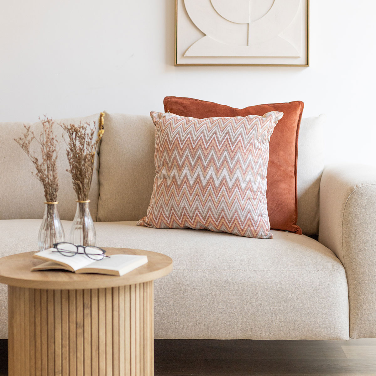 Almofada decorativa VEXUS salmão e bege 40x50cm