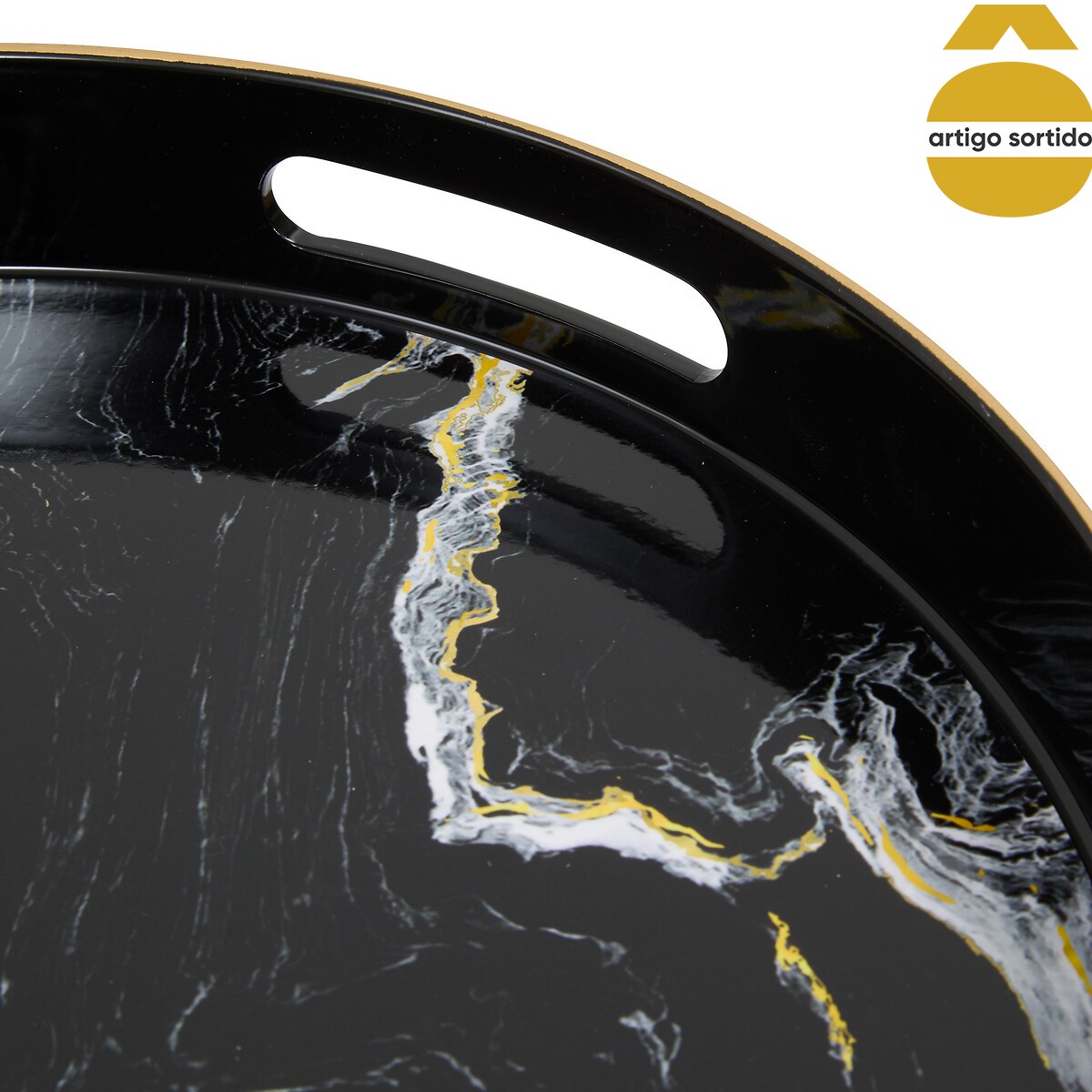 Tabuleiro redondo multicolor 32cm