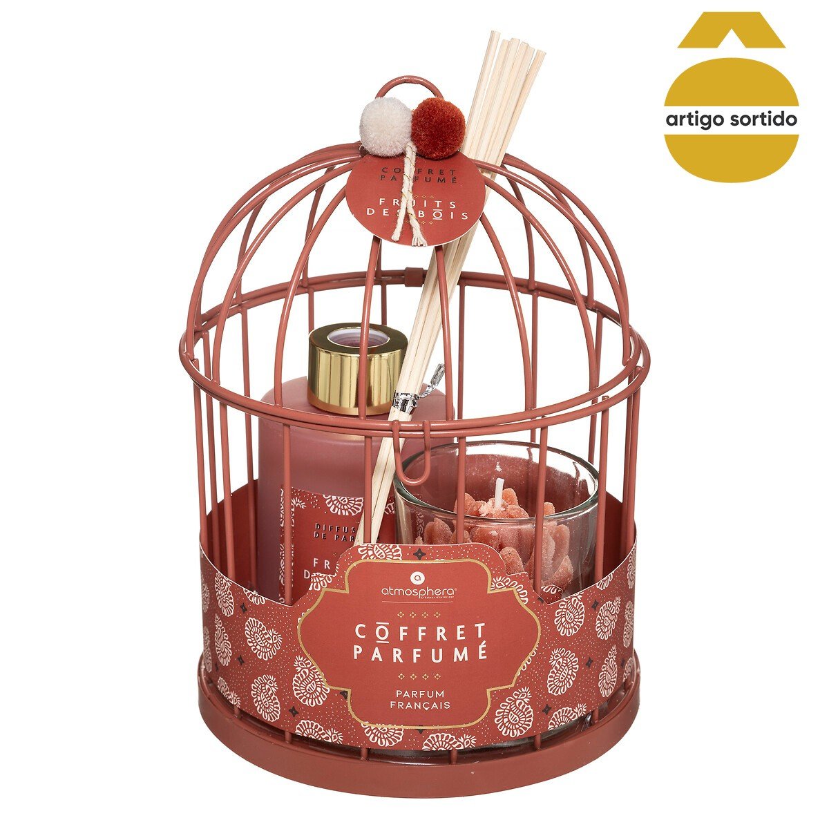 Coffret gaiola com vela e difusor