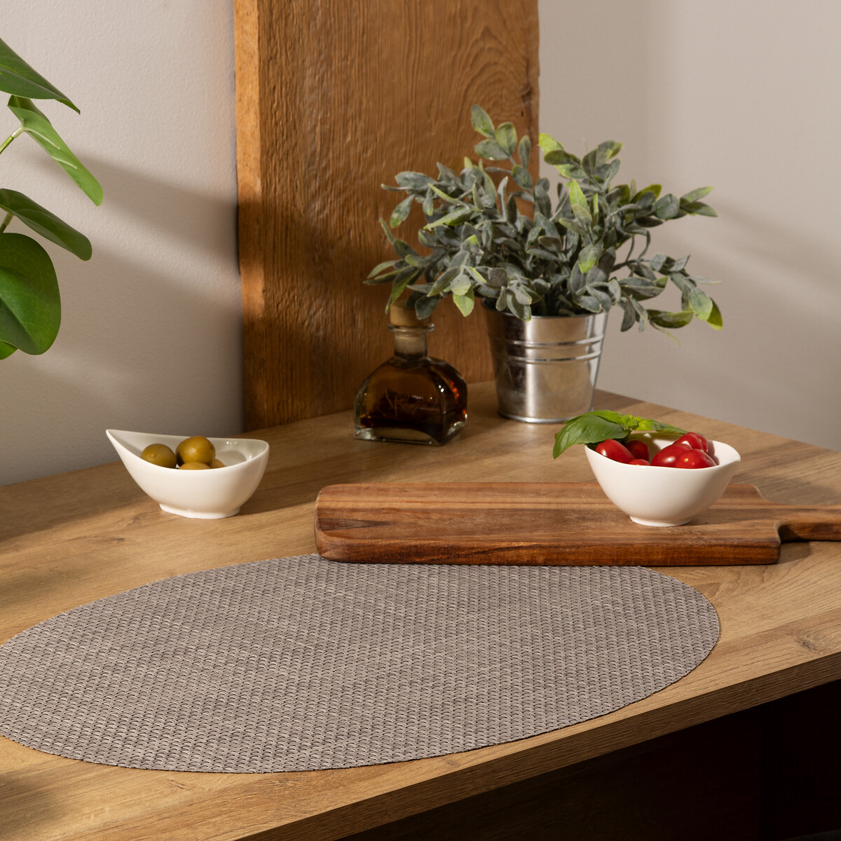 Individual de mesa cinza