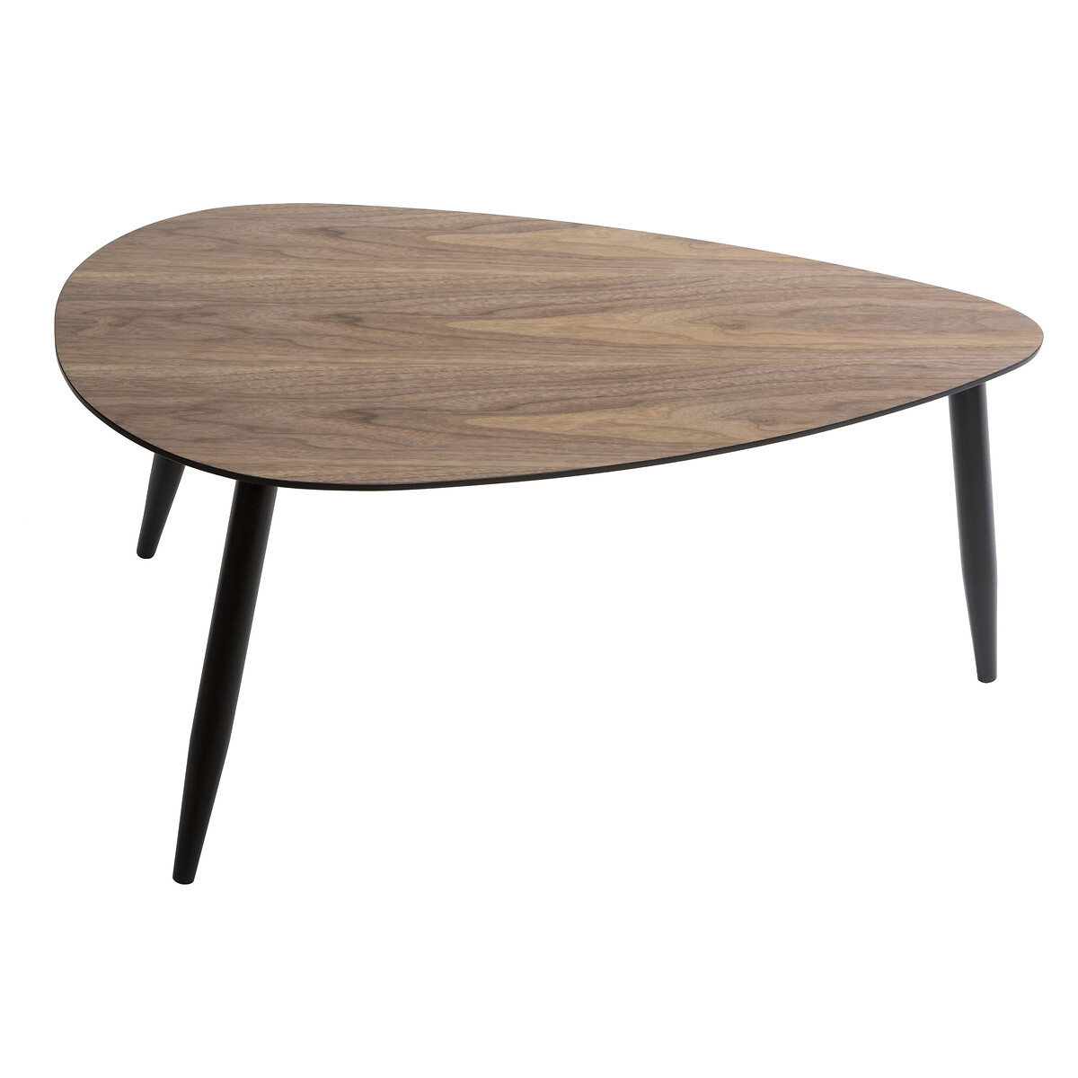 Conjunto de 2 mesas de centro MILEO castanho escuro,  Conjunto de 2 mesas de centro MILEO castanho escuro