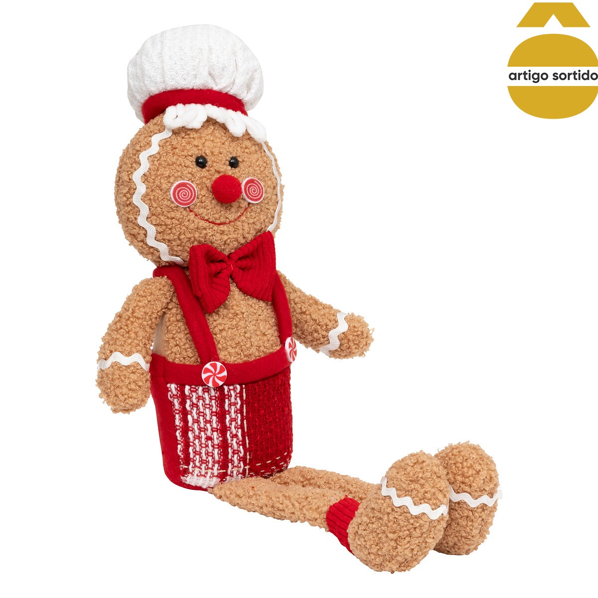 Figura bolacha de gengibre sentado 43cm