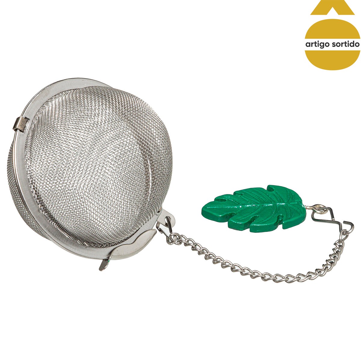 Dispensador de ch&atilde; em metal