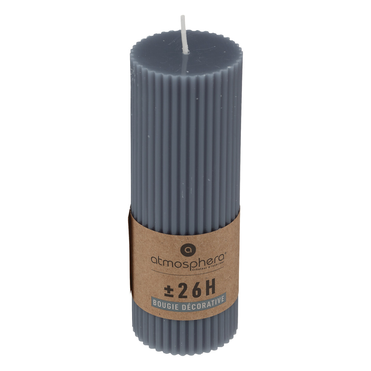 Vela PILAR demi estriada azul orage 14cm
