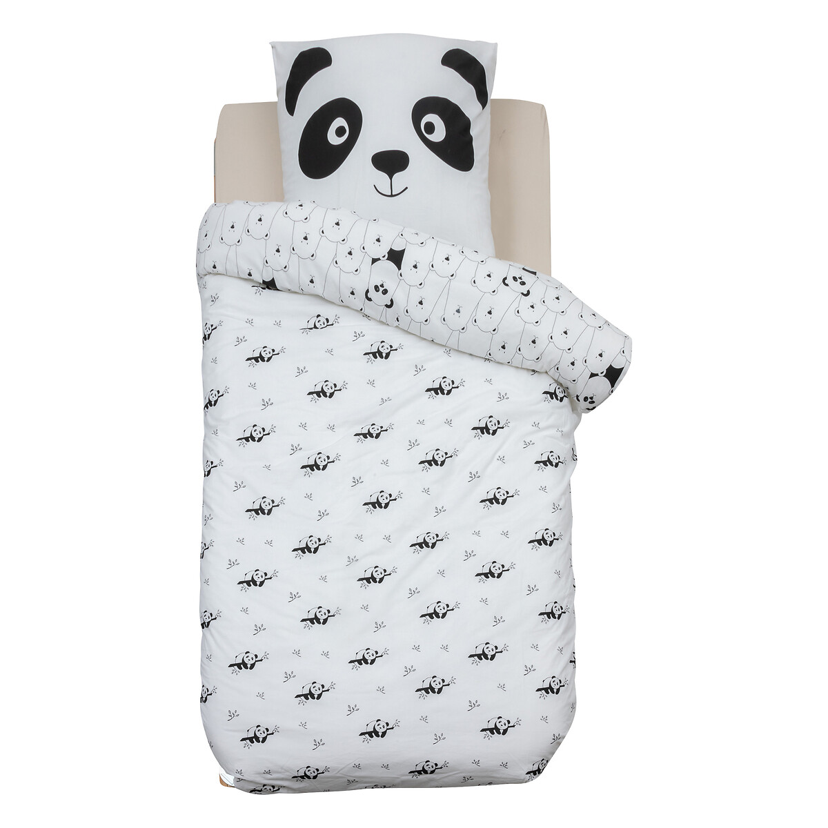 Capa de edred&atilde;o com fonha de almofada PANDA 140x200cm