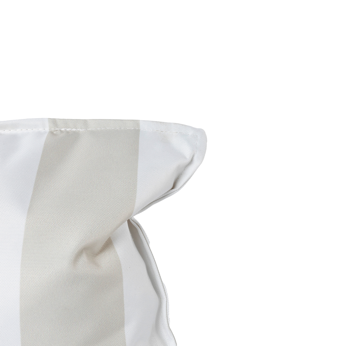 Almofada praia imperme&aacute;vel riscas branco e bege