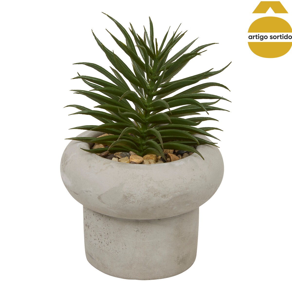 Vaso com planta artificial 14cm