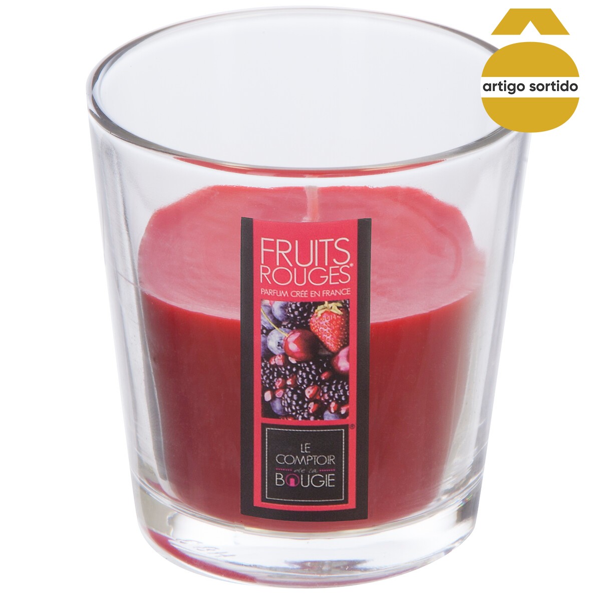 Vela em copo de vidro 90g,  Vela em copo de vidro 90g