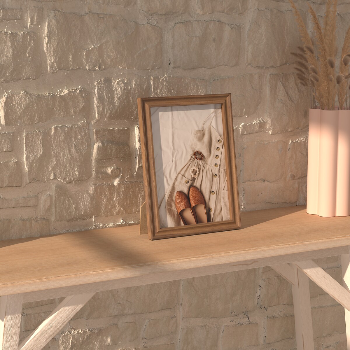 Moldura Mae Castanha Em MDF 21x30cm