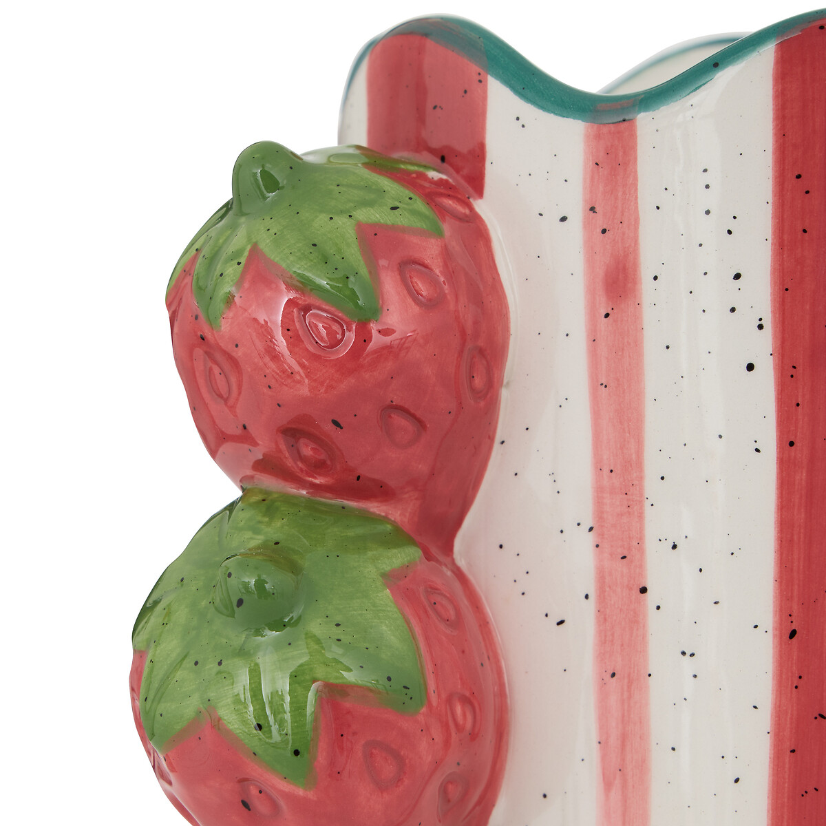 Jarra com morangos 3d FRUITY em cer&acirc;mica 23cm
