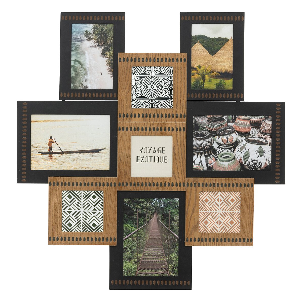 Multimoldura PAULA bege e preto em mdf