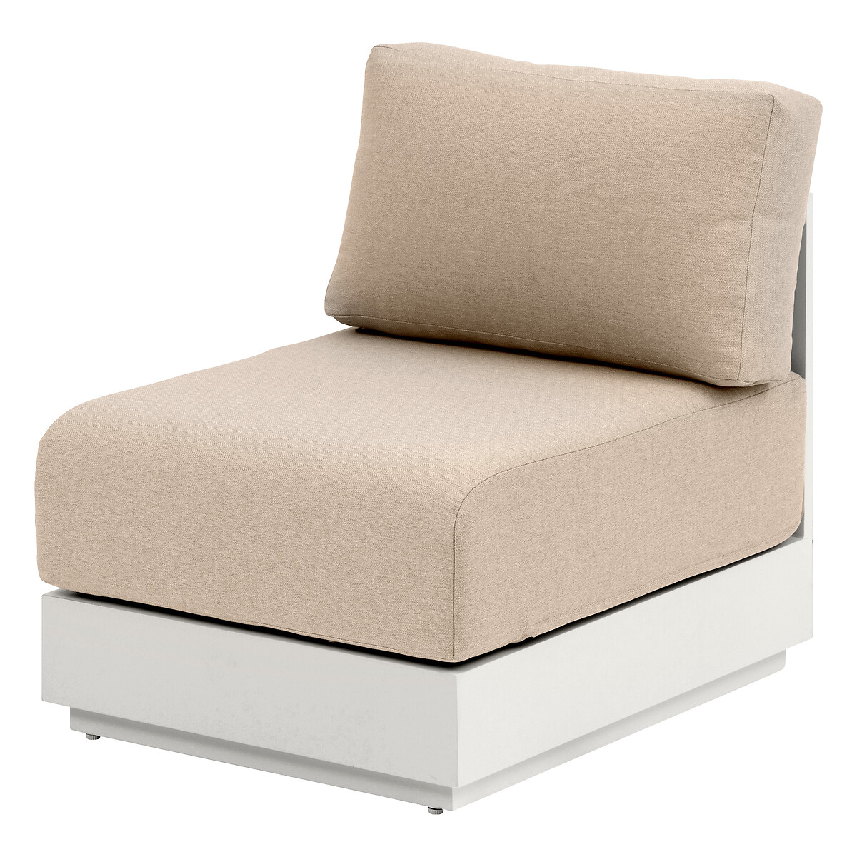 Poltrona ALLURE bege em alumínio