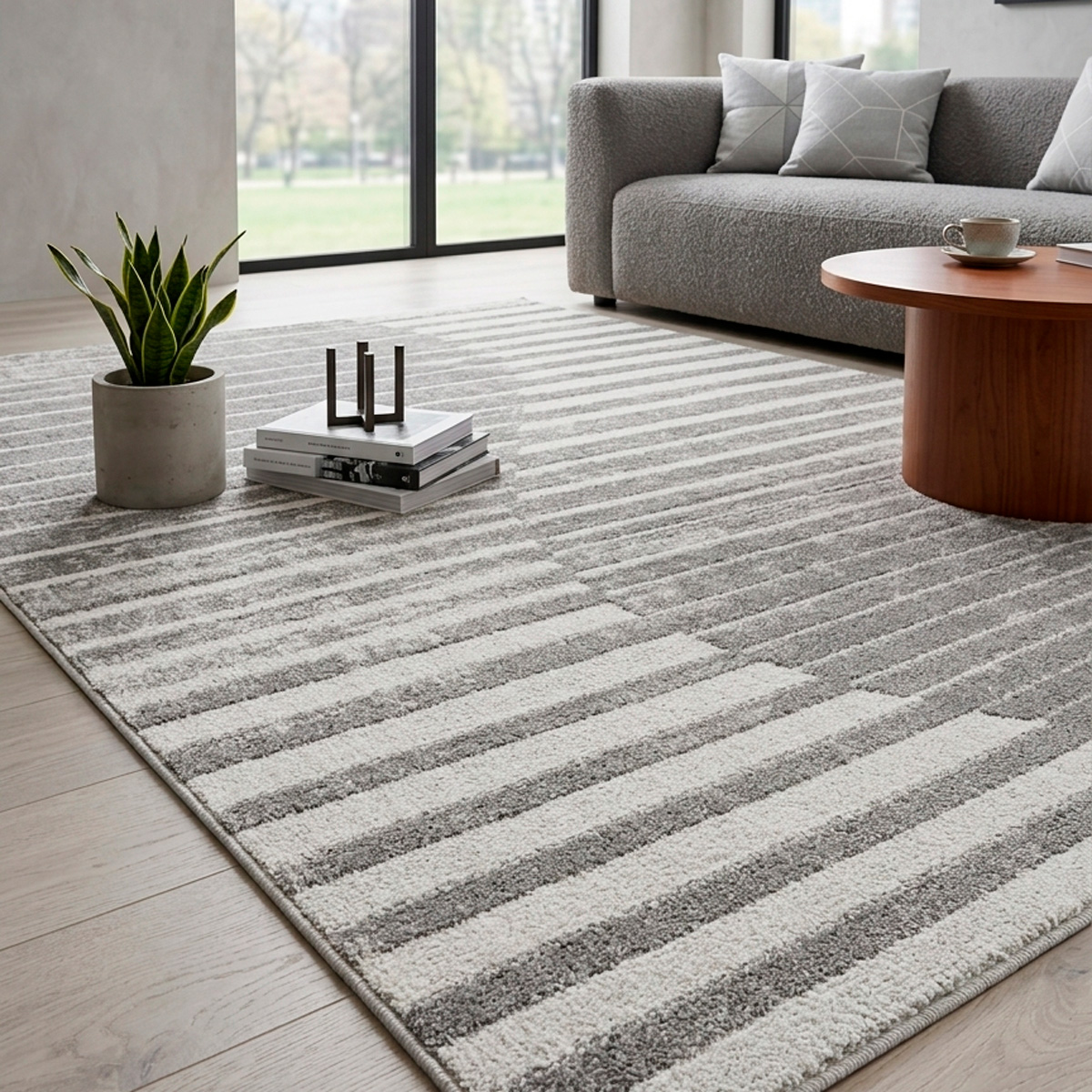 Tapete cinza RAVI 80x150cm