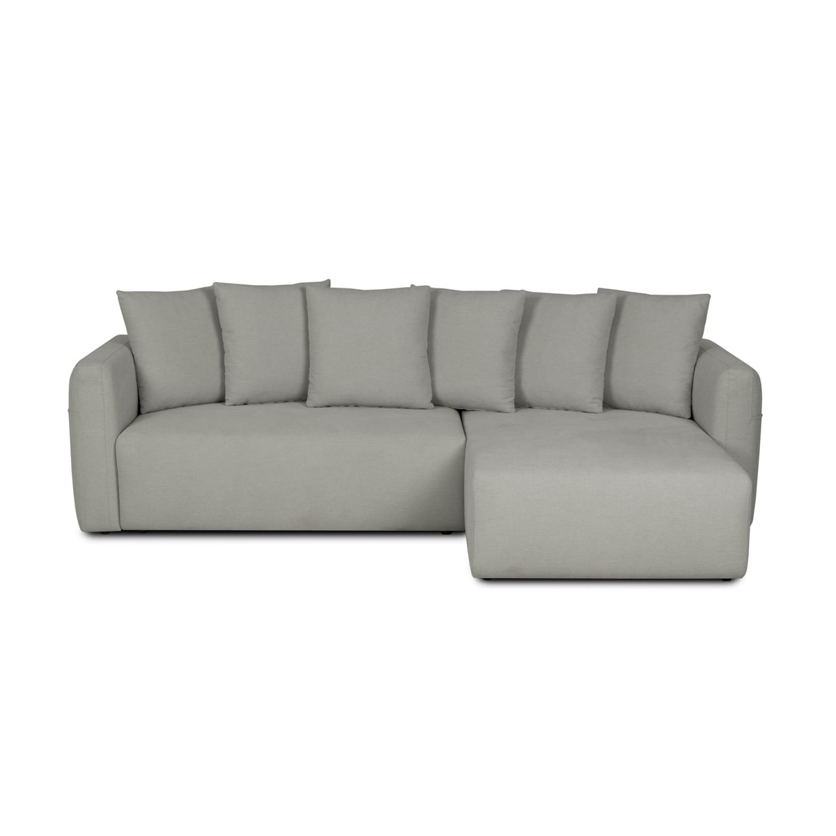 Sof&aacute; cama BERNA cinza com chaise longue