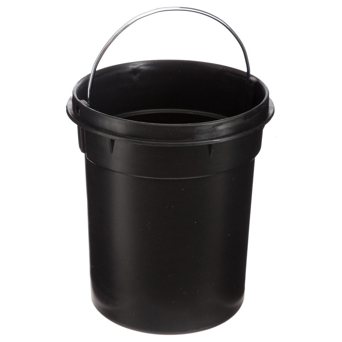 Balde wc branco de metal com tampa em bambu 3l