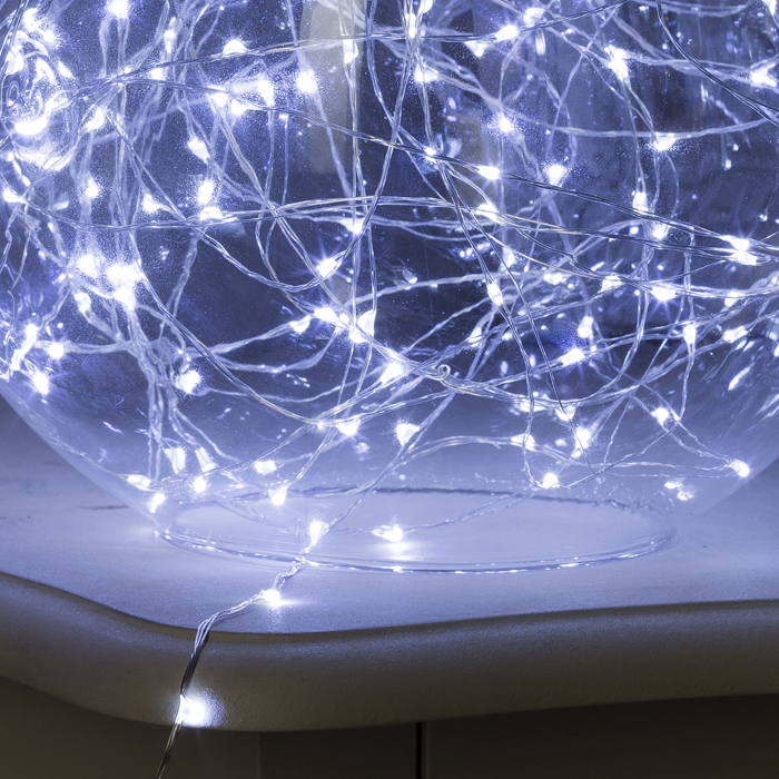 S&eacute;rie luminosa de natal branco frio fixo 20 leds 2m