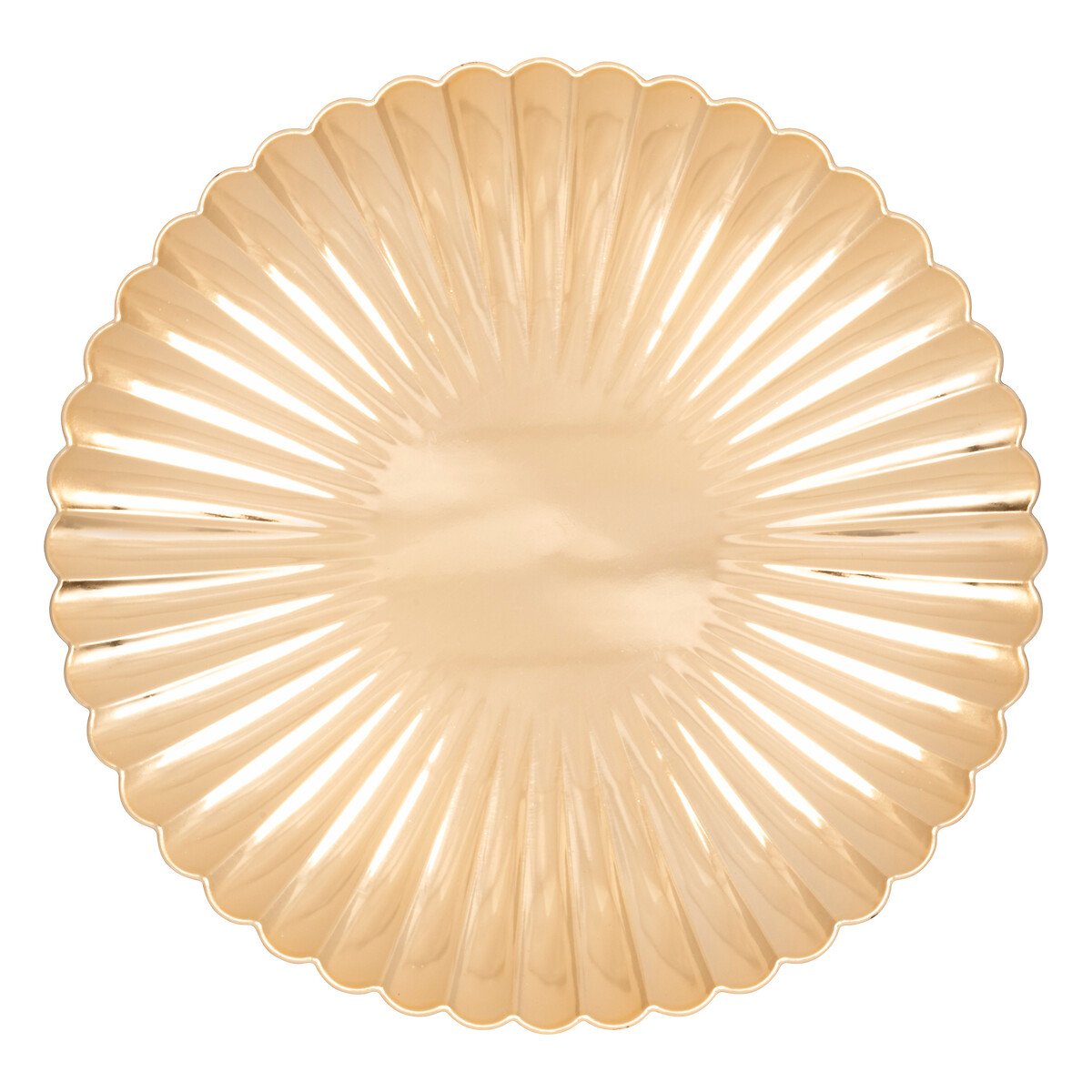 Prato marcador concha dourado 33cm