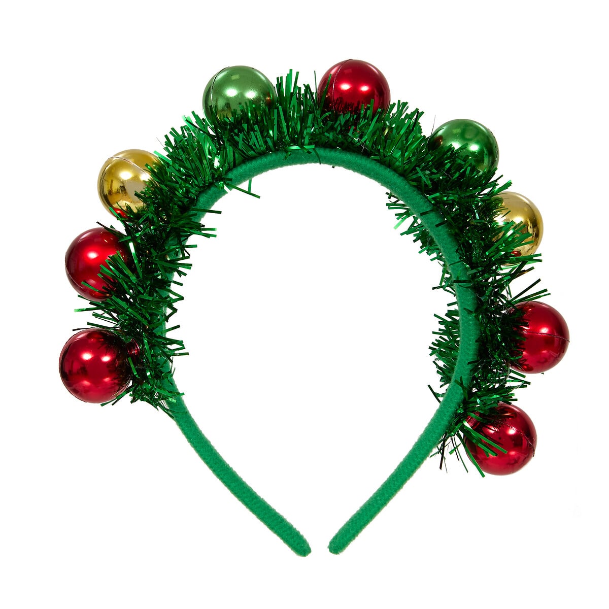 Bandolete natalicia com bolas de natal
